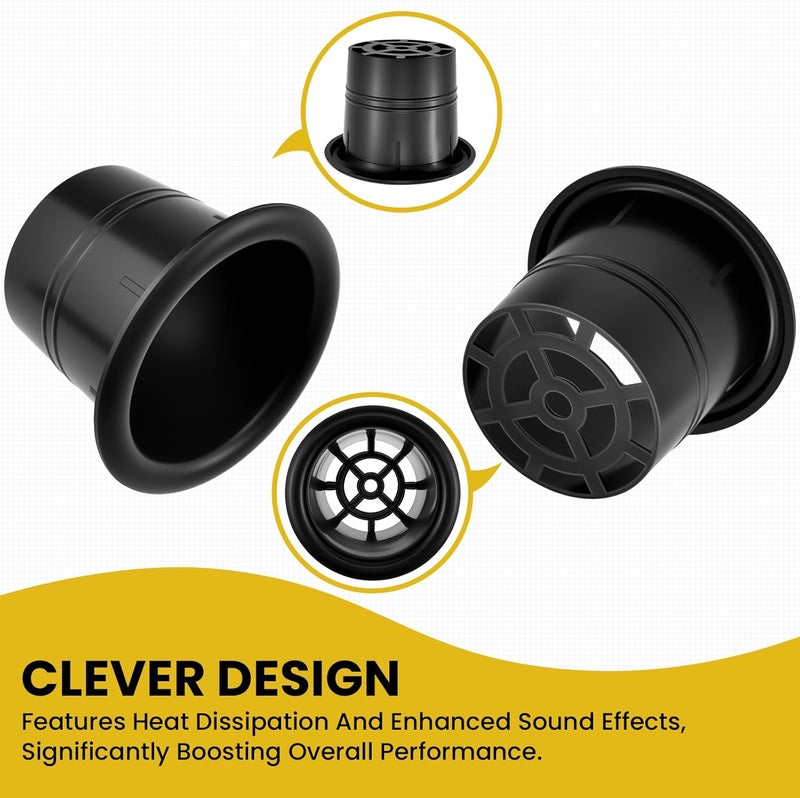 UBANU 2Pcs Speaker Cabinet Port Tube, 59mm x 55mm x 76mm Subwoofer Bass Reflex Vent Fit PA/DJ Speakers & Bass Boxes Accessories for Party/Stage Use - Image 3